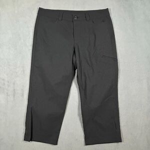 Eddie‎ Bauer Pants Womens Size 8 Black Stretch Capri Split Hem Pants Outdoors